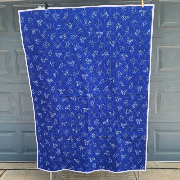 Handmade Bedding Blue Bear With White Trim Lap Baby Blanket Poshmark